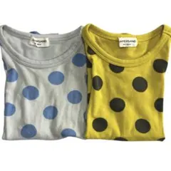 AMPERSAND 半袖Tシャツ 2枚セット ドット柄 110 まとめ売りのサムネイル