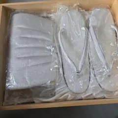 シルバー草履とバッグセット