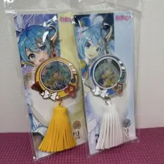初音ミク 雪ミク 2020 ステンドメタルチャーム ゴールド シルバー セット