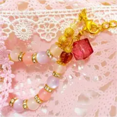 【ハンドメイドブレスレット】No.2 ラズベリー