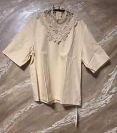 Ameri VINTAGE レースネック 半袖ブラウスのサムネイル