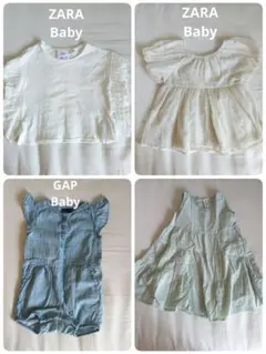 ZARABaby　GAPBaby　ロンパース　デニム　ワンピース　フレア　80