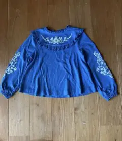 Boden 花柄刺繍 長袖シャツ 116cm