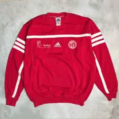 【希少】00s アディダス　スウェット　レッド Lサイズ相当