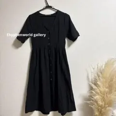 Ehyphenworld gallery ロングワンピース　黒のサムネイル