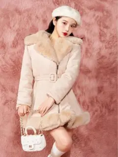 ダーリッチ ファーボリュームフレアコート