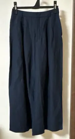 173. ジーユー　GU リネン混　ガウチョ　ワイドパンツ