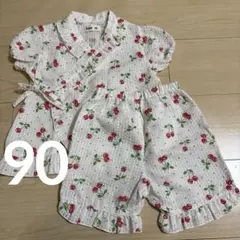 キムラタン 90 甚平 ボブソン さくらんぼ