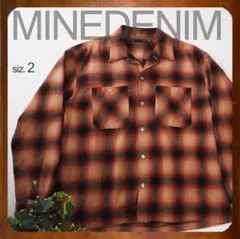 25年モデル美品 MINEDENIM C.Flannel オンブレチェックシャツ