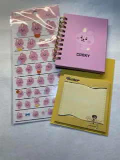 BT21 クッキー メモ帳・付箋・シール セット