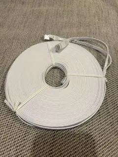 【Cat.6A】LANケーブル フラットタイプ 10m ホワイト