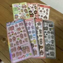 正規品　うるちゅるモンチッチ　　平成ハッピーフォン　ぷくっとシール　7種　コンプ