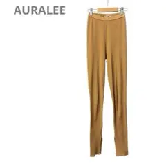 AURALEE オーラリー レディース リブスリット レギンス キャメルのサムネイル