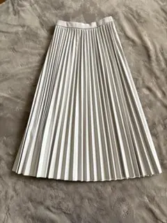 プリーツスカート グレー ロングスカート