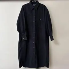 UNIQLO ロングシャツワンピース　黒