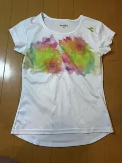 【美品】ディアドラ 水彩画風グラフィック 半袖Tシャツ M ホワイトのサムネイル