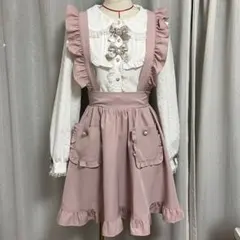 量産型 地雷Ank Rouge ポケット フリル サス付き ジャンスカ