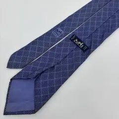 【極美品✨】 エルメス ネクタイ 総柄 幾何学模様 青紫 SILK 100%