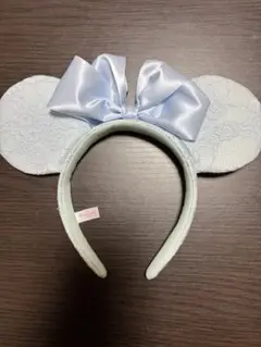 水色 レース リボン カチューシャ