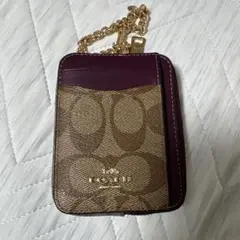 COACH パスケース・定期入れ ブラウン・パープル　値下げしました。