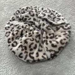 未使用 ヒョウ柄 ベレー帽 キッズ