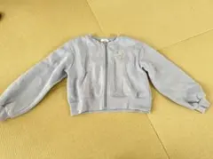 裏起毛ジップアップブルゾン 150cm くすみブルーのサムネイル