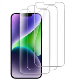 iPhone14Plus 6.7インチ用 強化ガラス 液晶保護フィルム 3枚