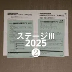 2025年 日能研 4年 ステージⅢ育成テスト❷