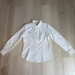 フリル付きホワイト長袖シャツ　11号