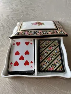 ウェッジウッド・ジャスパーブラックトランプ型４種小物入れプレート ウェッジウッド・ジャスパーブラックトランプ型4種小物入れプレート