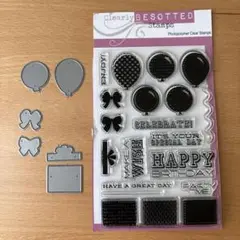 ClearlyBESOTTEDstamps 風船クリアスタンプ＆ダイカット