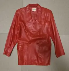 LEGNA レッド ダブルブレスト レザージャケット 9