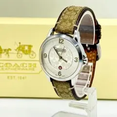 稼働品 COACH コーチ 腕時計 デイト シグネチャー 0290.1 箱付き