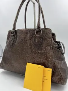 激レア【FENDI フェンディ】エトニコ レザー ハンドバッグ トートバッグ 楽天市場】FENDI フェンディ ズッカ柄 エトニコ ハンドバッグ