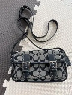 【正規品】COACH シグネチャー ショルダーバッグ ブラック 6844