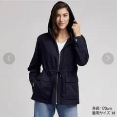 ユニクロ コットンパーカ Lサイズ ネイビー