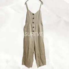 a1282 アベイルSUREVE リネン綿混サロペット　バックリボン　カジュアルのサムネイル