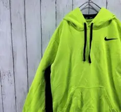 古着 NIKE ナイキ サーマフィット プルオーバー パーカー 黄色 M