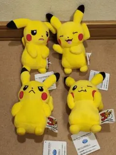 かわうそぬいぐるみピカチュウ　4種セット　ぬいぐるみ