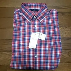 RINALD　メンズ Lサイズ　赤青チェック　長袖シャツ　綿100%