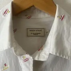 MAISON KITSUNE 半袖シャツ 刺繍 ホワイトのサムネイル
