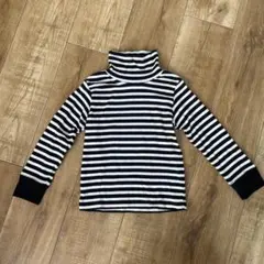 タートルネック ボーダー 長袖カットソー 110