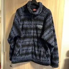 HIDEANDSEEK 古着 フリースジャケット ブラック・ブルー L