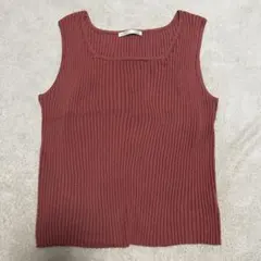 リブ タンクトップ ノースリーブのサムネイル