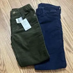 新品　西松屋　ユニクロ　キッズパンツ 長ズボン　ネイビー　グリーン　コーデュロイ