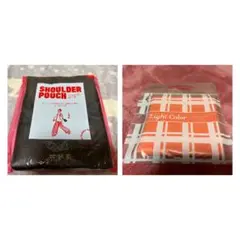 非売品！ブラック！ショルダーポーチ＆丸辰 ライトカラーハンカチタオル☆新品