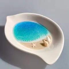 【 海のプレート No.3602 】エポキシレジン オーシャンアート アート