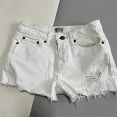 MOUSSY ホワイトデニムショートパンツ