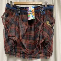 Desigual スカート 赤青チェック デシグアル スカート Lのサムネイル