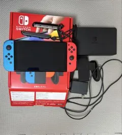 【512GB】Nintendo Switch 有機ELモデル 赤/青 ケース付き